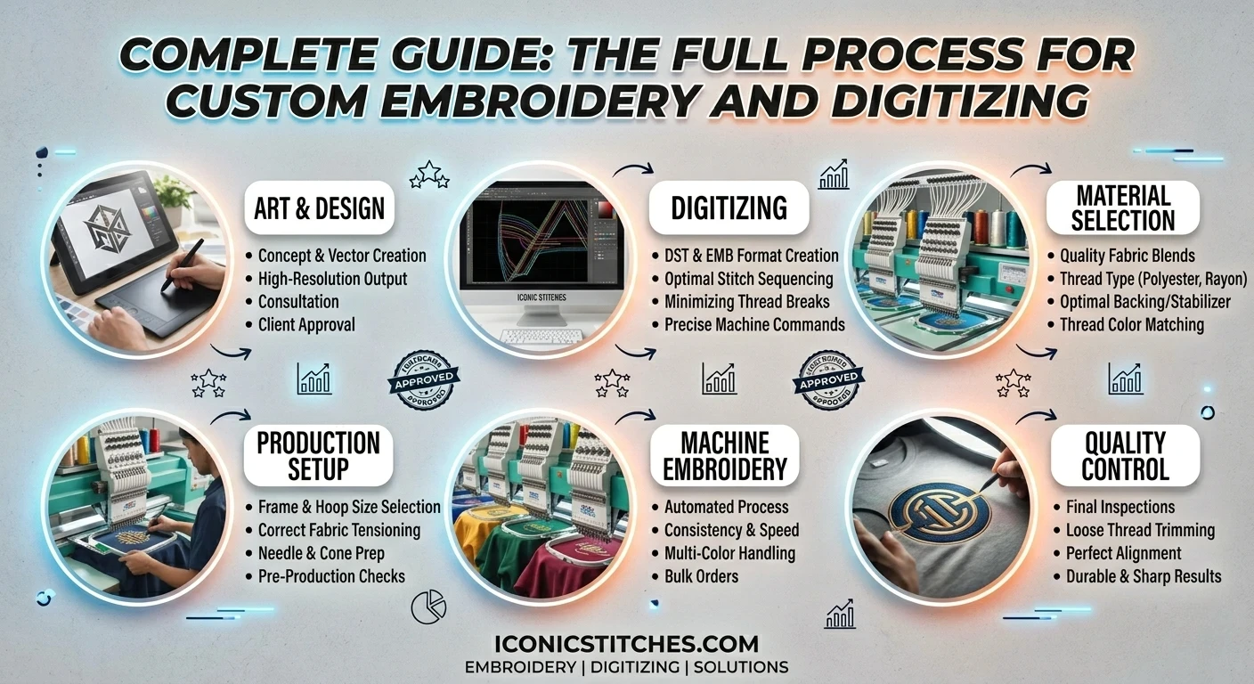 Premium Custom Embroidery & Digitizing Guide