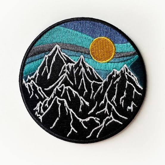 Mountain Woven Patch digitizing sample
