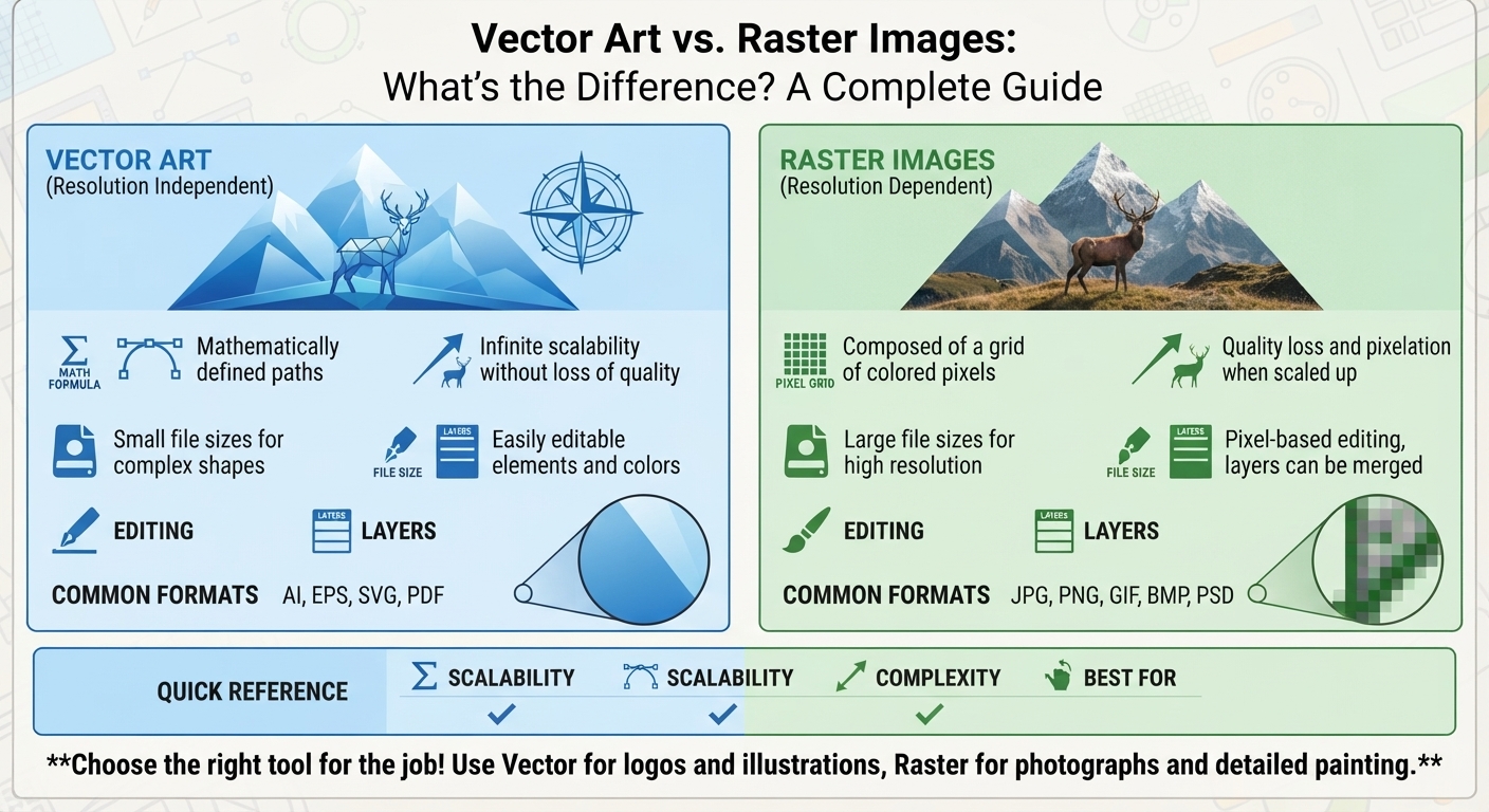 Vector Art vs. Raster Images
